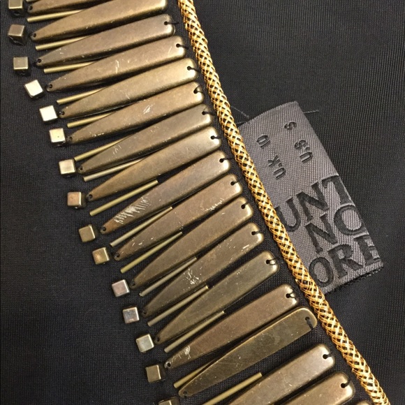 Hunt No More Black Gold Bodycon Embellished - Picture 7 of 7